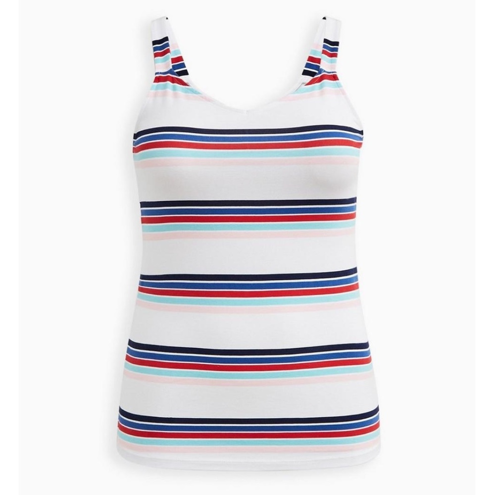 Torrid Striped Foxy Wide Strap Tank Top